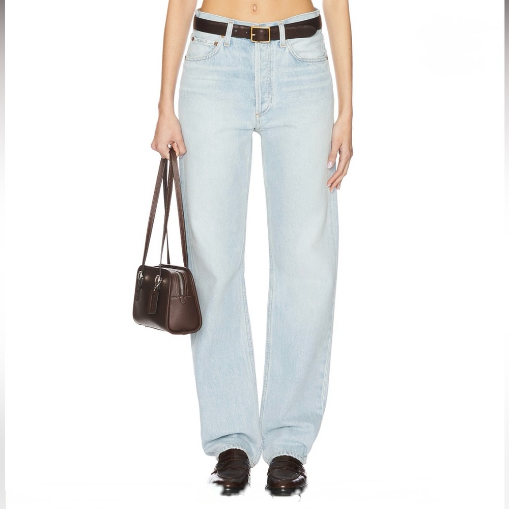 Agolde Light Wash Straight Leg Jeans
